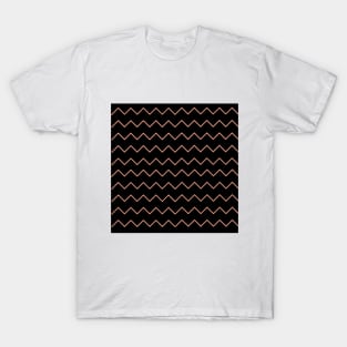 Black zigzag pattern T-Shirt